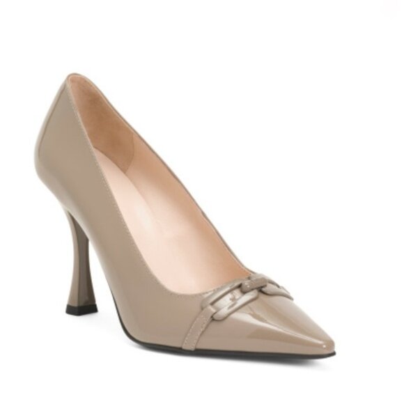 NEROGIARDINI Made In Italy Patent Leather Links Pumps - Picture 1 of 3